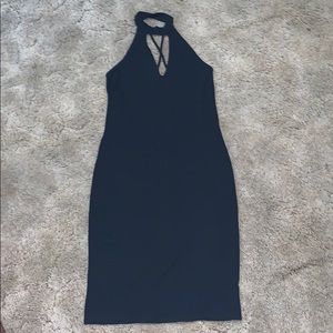 Black bodycon dress